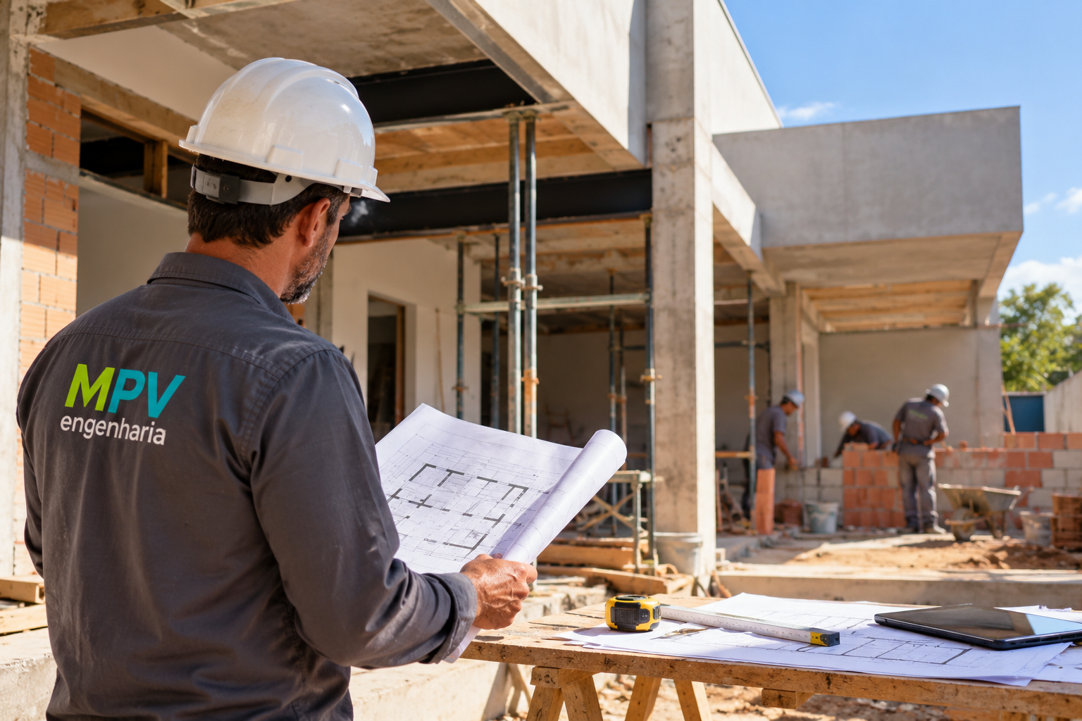 Acompanhamento técnico de obra pela MPV Engenharia