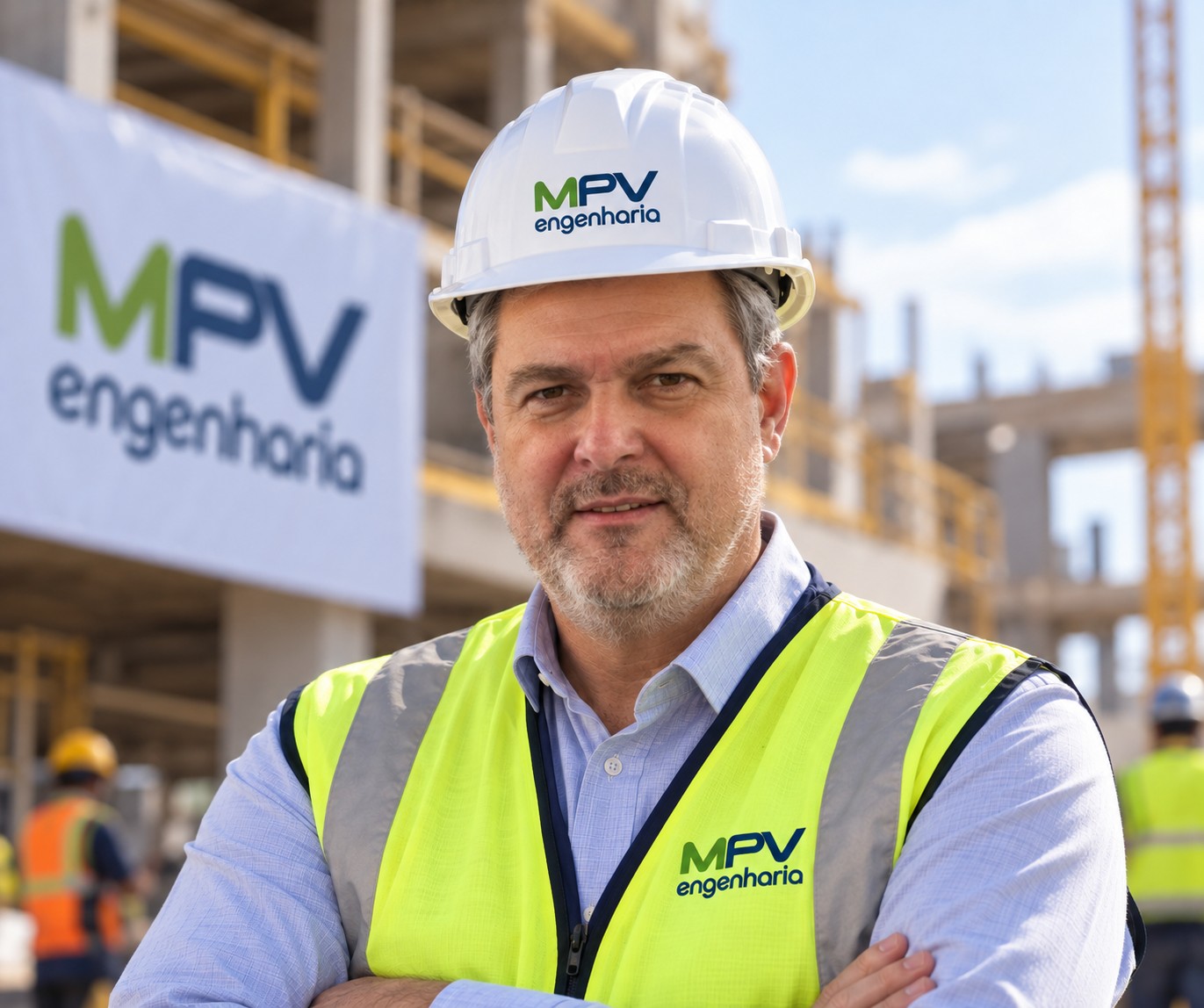 Marcelo Pardini Vicentini acompanhando uma obra